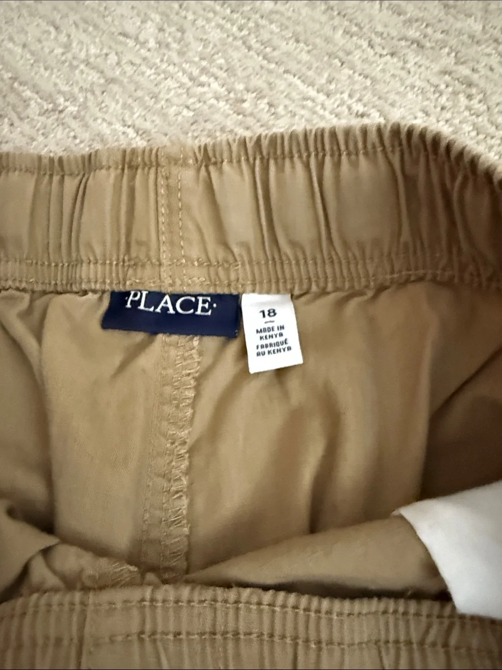 Children Place Boys Cargo Shorts in Khaki - Adjustable Elastic Waist 18